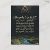 2 Chronicles 7:14-16とイザヤ書48:9-13 KJVカード 名刺 (正面)