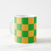 2 Color Checkered Square Pattern  コーヒーマグカップ (正面左)