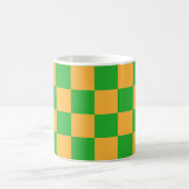 2 Color Checkered Square Pattern  コーヒーマグカップ (中央)