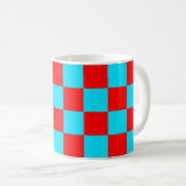 2 Color Checkered Square Pattern  コーヒーマグカップ (正面右)