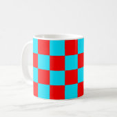2 Color Checkered Square Pattern  コーヒーマグカップ (正面左)