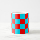 2 Color Checkered Square Pattern  コーヒーマグカップ (中央)