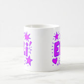 2 Color Ellie 2 - Doodles コーヒーマグカップ (中央)