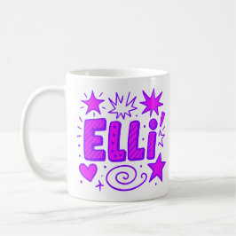 2 Color Ellie 2 - Doodles コーヒーマグカップ