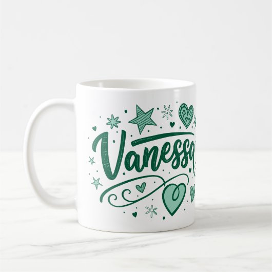2 Color Vanessa 3 コーヒーマグカップ (左)