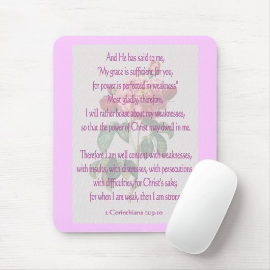 2 Corinthiansの12:9 - 10 マウスパッド (マウス)