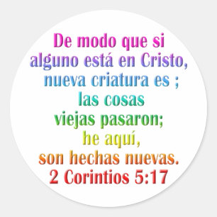 2 Corinthiansの5:17のスペイン語 ラウンドシール