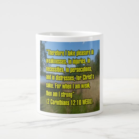 2 Corinthians 12:10 WEBU マグカップ (正面)