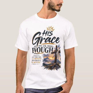 2 Corinthians 12:9 クリスチャンTシャツ Tシャツ