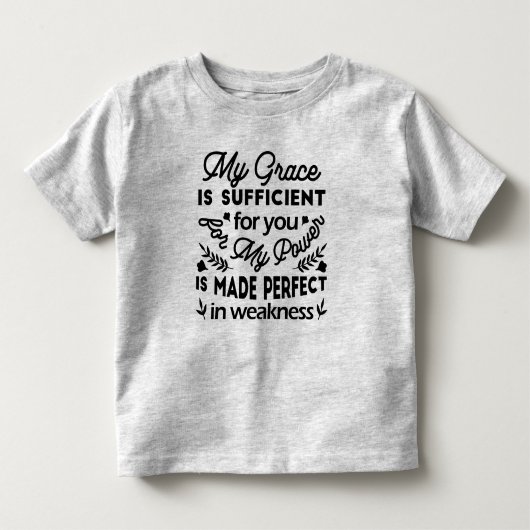 2 Corinthians 12:9 – 十分な私の恵み アート トドラーTシャツ (正面)