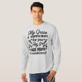 2 Corinthians 12:9 – 十分な私の恵み アート Tシャツ (正面フル)