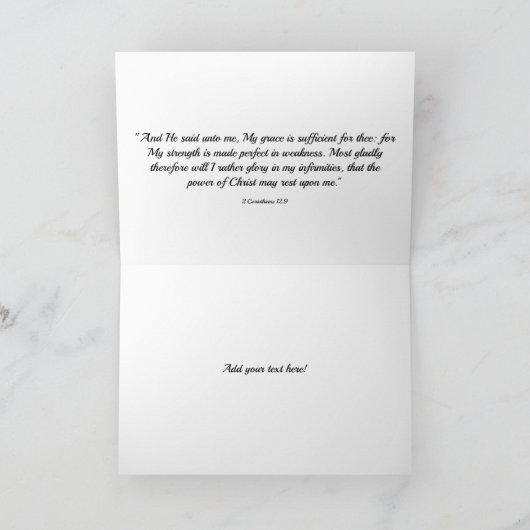 2 Corinthians 12:9 (KJV)カード  カード (内部)