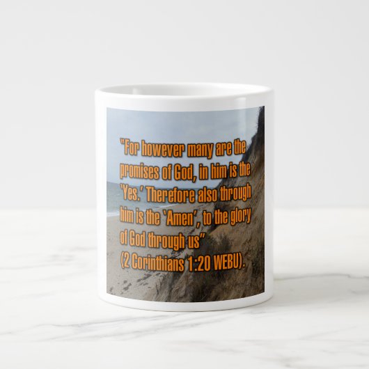 2 Corinthians 1:20 WEBU Mug ジャンボコーヒーマグカップ (正面)