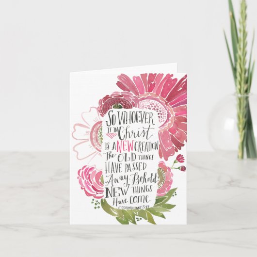 2 Corinthians 5:17 Scripture Verse NoteCard カード (正面)