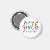 2 Corinthians 5:7 信仰のアンカー 私たちは信仰によって歩む マグネット (正面/裏面)