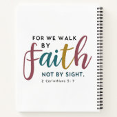 2 Corinthians 5:7 見える確かさより信じる ノートブック (裏面)