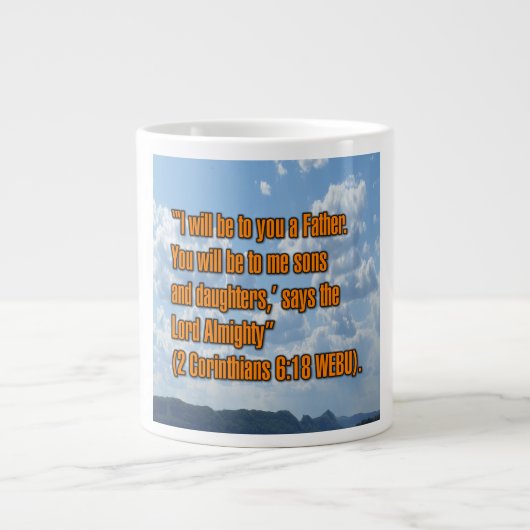 2 Corinthians 6:18 WEBU Mug ジャンボコーヒーマグカップ (正面)
