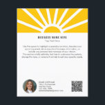 2 | Custom Photo QR Modern Yellow Sunrise Business チラシ<br><div class="desc">howcase your brand in a fresh, inspiring way with this customizable modern business flyer. Designed to radiate positivity and professionalism, it features a warm yellow sunrise with sun rays on a clean white background, perfect for businesses that want to make a confident and optimistic first impression. Easily add your own...</div>