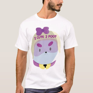 2 CUTE 2 POOT Beeとパピキャットベクトルアート Tシャツ
