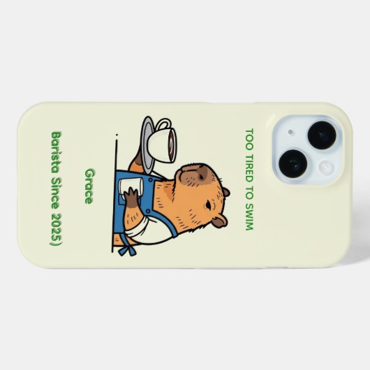 2. Cute Capybara Journal Case-Mate iPhoneケース (裏面 (横))