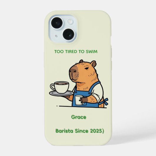 2. Cute Capybara Journal iPhone 15ケース (裏面)