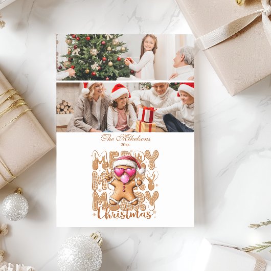 2 Cute Gingerbread  Merry Christmas  シーズンカード