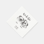 2 Dogs Wedding  スタンダードカクテルナプキン (角)