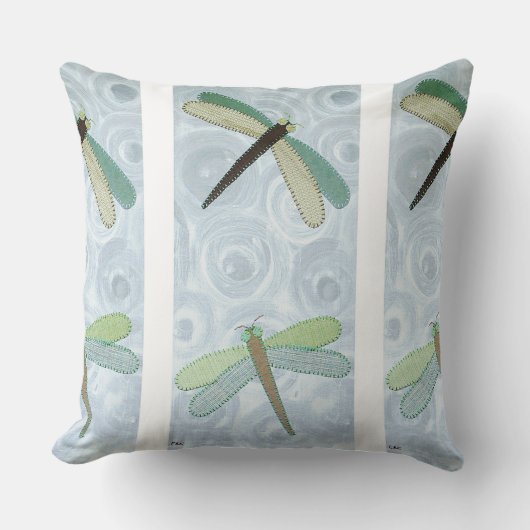 2 Dragonflies #1 クッション (正面)