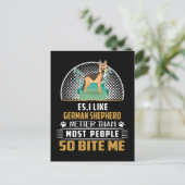 2 Es私は多くの人よりもドイツの羊飼いが好き ポストカード (スタンド正面)