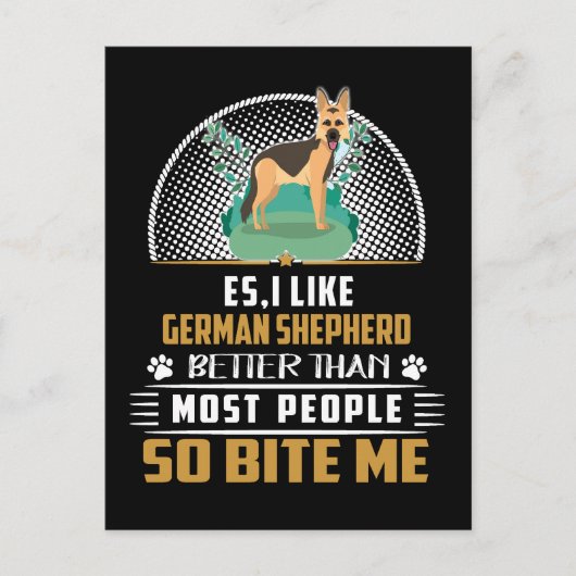 2 Es私は多くの人よりもドイツの羊飼いが好き ポストカード (正面)