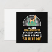 2 Es I Like German Shepherd Better Than Most Peopl 招待状 (正面/裏面)