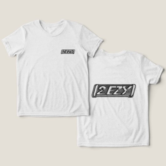 "2 EZY"男の子工業用ガラスキッド軽Tシャツ トライブレンドＴシャツ (デザイン正面&裏面)