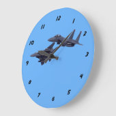 2 F-15Eの殴打イーグルス ラージ壁時計 (傾斜)