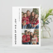 2 family photo love Christmas greeting Card シーズンカード (スタンド正面)