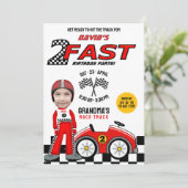 2 Fast Birthday Party - Race Car Driver 招待状 (スタンド正面)