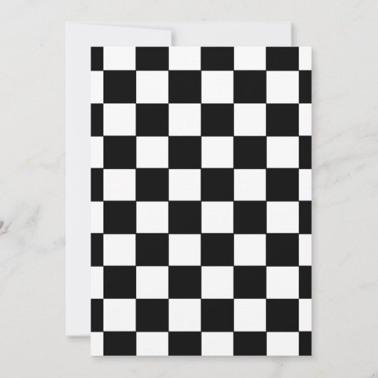 2 Fast Birthday Party - Race Car Driver 招待状 (裏面)