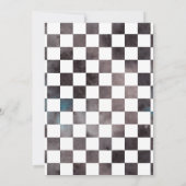 2 Fast Race Car 2nd Birthdayパーティー水色 招待状 (裏面)