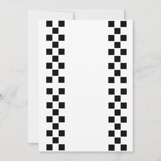 2 Fast Race Red Carをテーマにした誕生日パーティー 招待状 (裏面)