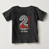2 fast Second Birthday Super Car  ベビーTシャツ (正面)