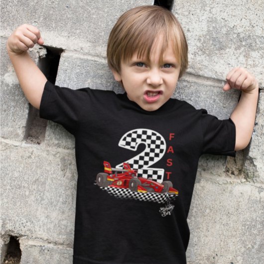 2 fast Second Birthday Super Car  ベビーTシャツ