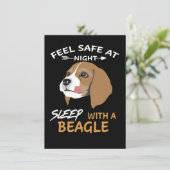 2 Feel Safe At Night Sleep With A Beagle 招待状 (スタンド正面)