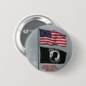 2 flagesは、決して私達の自由の費用を忘れません 缶バッジ (正面&裏面)