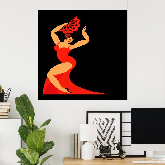 #2 Flamenco Dancer Poster Lg. ポスター (ホームオフィス)