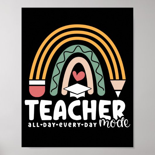 2- Funny Teacher Mode Teaching Gift for Teacher ポスター (正面)