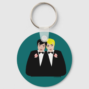 2 Grooms (ブロンドと黒の髪) キーホルダー
