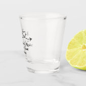 2 Hearts Arrow Modern Romantic Travel Love Wedding ショットグラス (右)