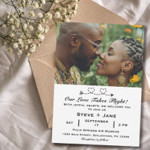 2 Hearts Arrow Modern Romantic Travel Love Wedding