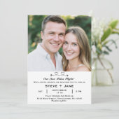 2 Hearts Arrow Modern Romantic Travel Love Wedding 招待状 (スタンド正面)