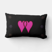 2 Hearts Christmas Snowflake6 jGibney ランバークッション (裏面)