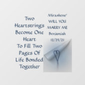 2 Heartstrings 2ページ1ライフ私の提案を結婚 ウィンドウサイン (シート)